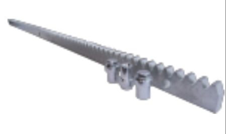 BARRA CREMALLERA DE ACERO ZINCADO DE 2 MT MODULO 4