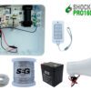 KIT ENERGIZADOR SHOCKER PRO CON LLAVE Y CONTRO INCLUYE SIRENA DE 20W,ROLLO DE ALUMINIO, 20MTS CABLE BUJIA Y BATERIA DE 12V