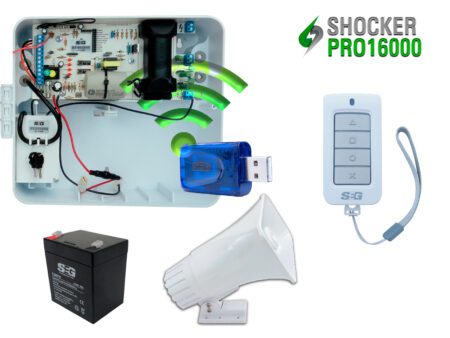 KIT ENERGIZADOR SHOCKER PRO CON WIFI, LLAVE Y CONTROL INCLUYE SIRENA DE 30W Y BATERIA DE 12V