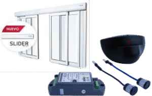 KF05111-S AUTOMATIZADOR PARA PUERTAS SOCIALES DE 2 HOJAS SLIDER BLDC 4,40M CON 2 SENSORES RADAR Y UN JUEGO DE FOTOCELDAS