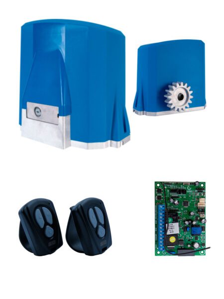 KIT SOLO 1.5 CONDOMINIO 127V 60HZ CON ENGRANE DE HIERRO Z23. INCLUYE 2 RADIOTRANSMISORES NEW SAW