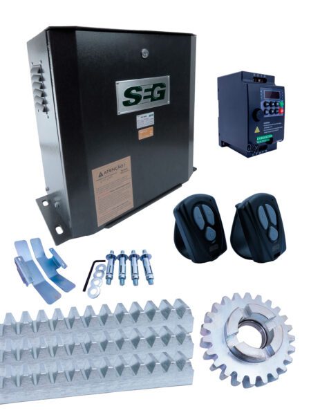 KIT SOLO 2.1 INDUSTRIAL C/CENTRAL INVERTER, 2 TX PLAY, PIÑON Y 3 TRAMOS DE CREMALLERA DE 2MTS MODULO 4