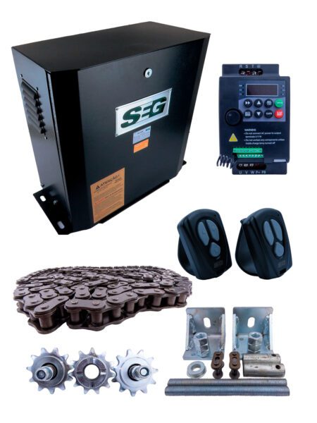 KIT SOLO 3.0 INDUSTRIAL C/CENTRAL INVERTER, 2 TX PLAY, KIT CONJUNTO PIÑON Y 5 MTS DE CADENA