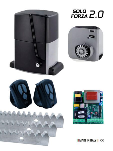 KIT MOTOR CORREDIZO SOLO FORZA2.0 FCE 127 VAC 60HZ C/QUADRO B601 220 VAC 60HZ  INCLUYE 2 RADIO TRANSMISORES NEW  Y 3 CRE