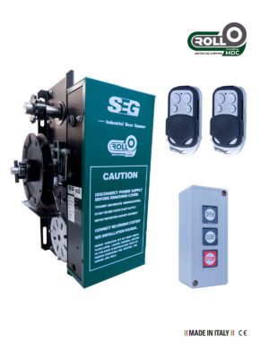 KIT OPERADOR DE CORTINA INDUSTRIAL MDC 1/2HP 127V CON 2 CONTROLES Y BOTONERA 3 PASOS