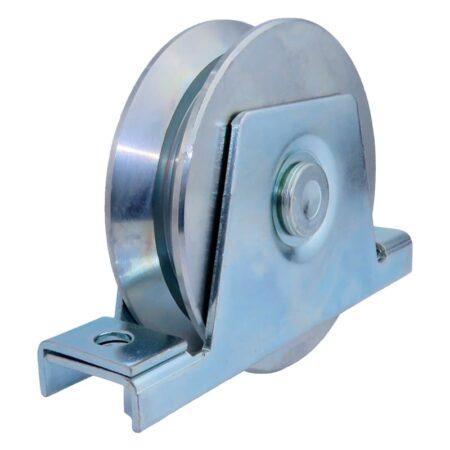 120-8-25-2 RUEDA 80X25 DOBLE BALERO CANAL "Y" CON SOPORTE 330 KG