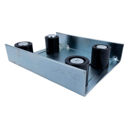 GUIA SUPERIOR PEQUEÑA 4 RODILLOS 40MM NYLON REGULABLE PUERTA CORREDIZA