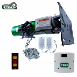 KROLLTUB1000 KIT OPERADOR CORTINA TUBULAR INDUSTRIAL SEG 1000KG 127V CENTRA PLUS,2 AQUA,BOTONERA 3 PASOS,PLACA FIJACION, CADENA DESTRABE