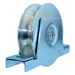 RUEDA 120X25 DOBLE BALERO CANAL "U" CON SOPORTE 400 KG